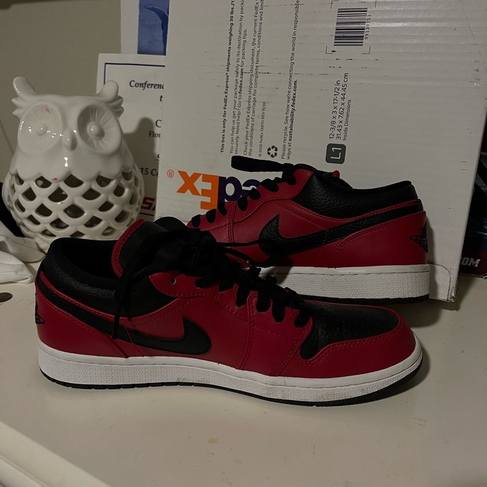 jordan one black red